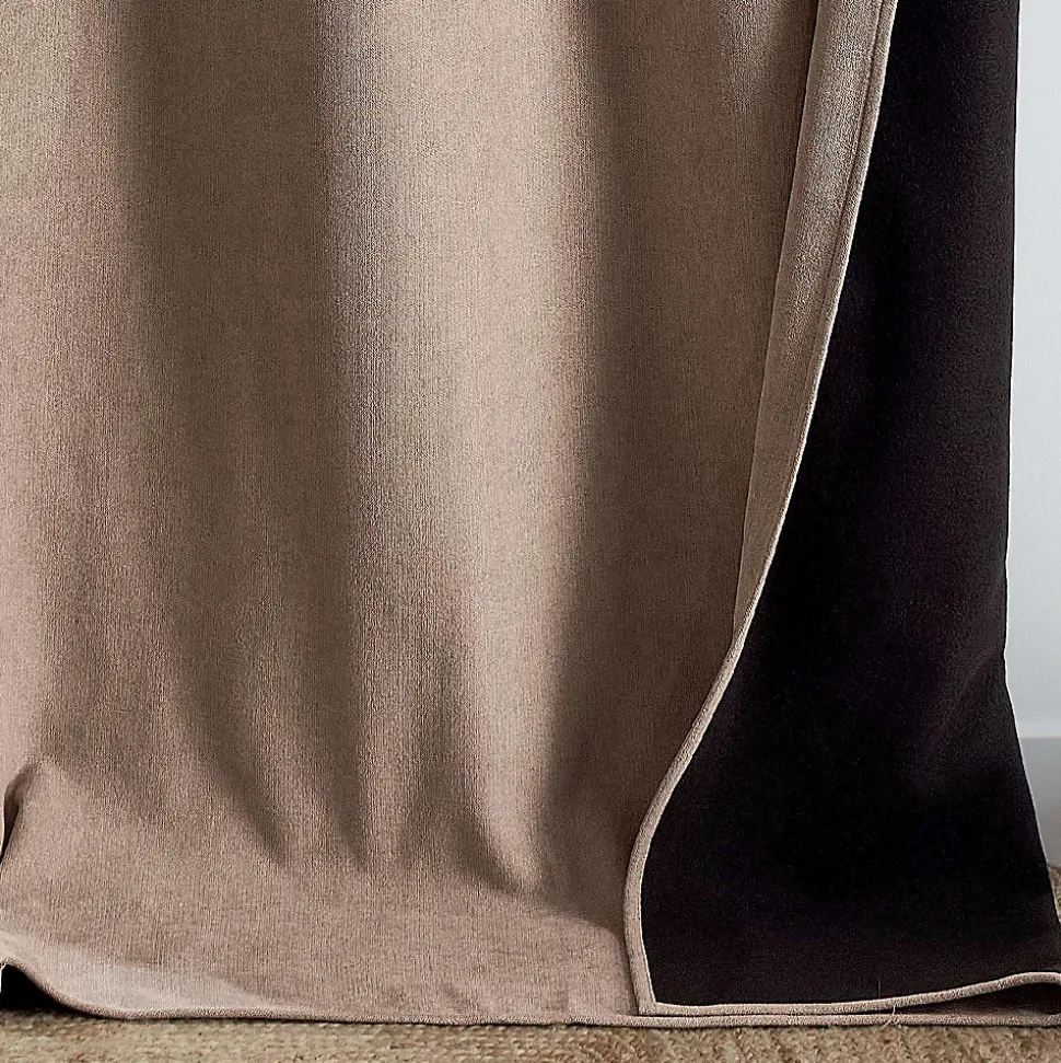 Rideau thermique phonique et semi occultant KONFOR (140x300 cm - Beige)