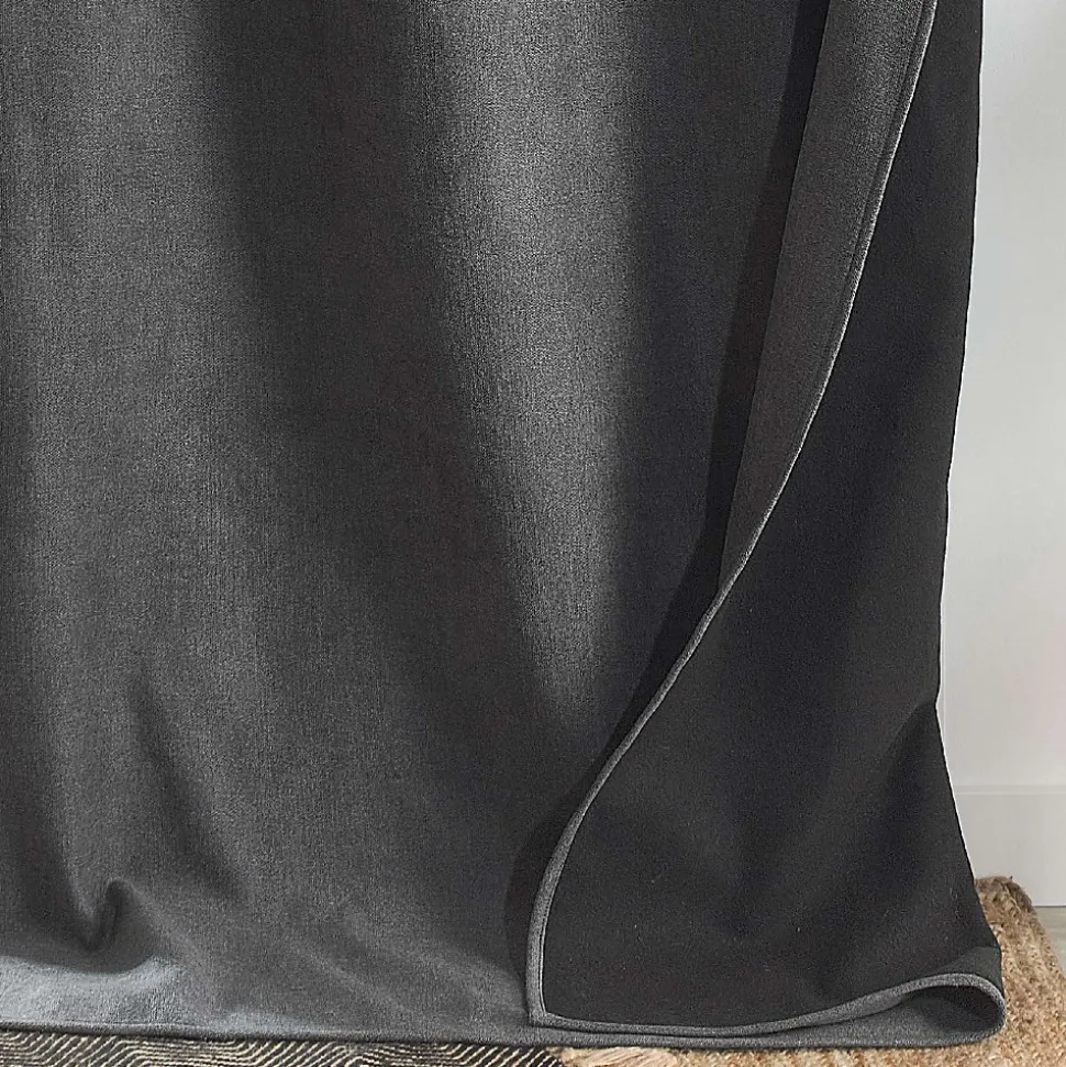 Rideau thermique phonique et semi occultant KONFOR (160x240 cm - Gris anthracite)
