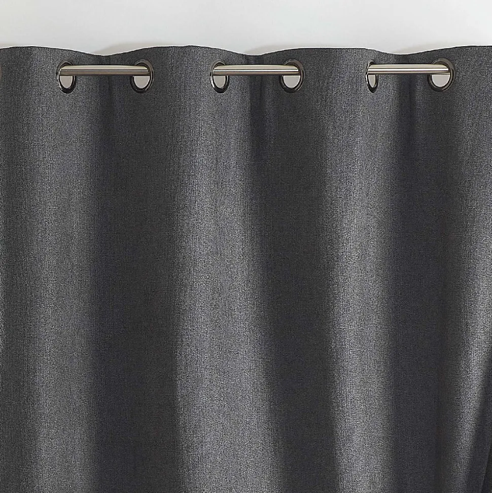 Rideau thermique phonique et semi occultant KONFOR (140x300 cm - Gris anthracite)