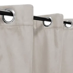 Rideau Thermique suédine doublé polaire 140x240cm, Prêt a Poser, Beige