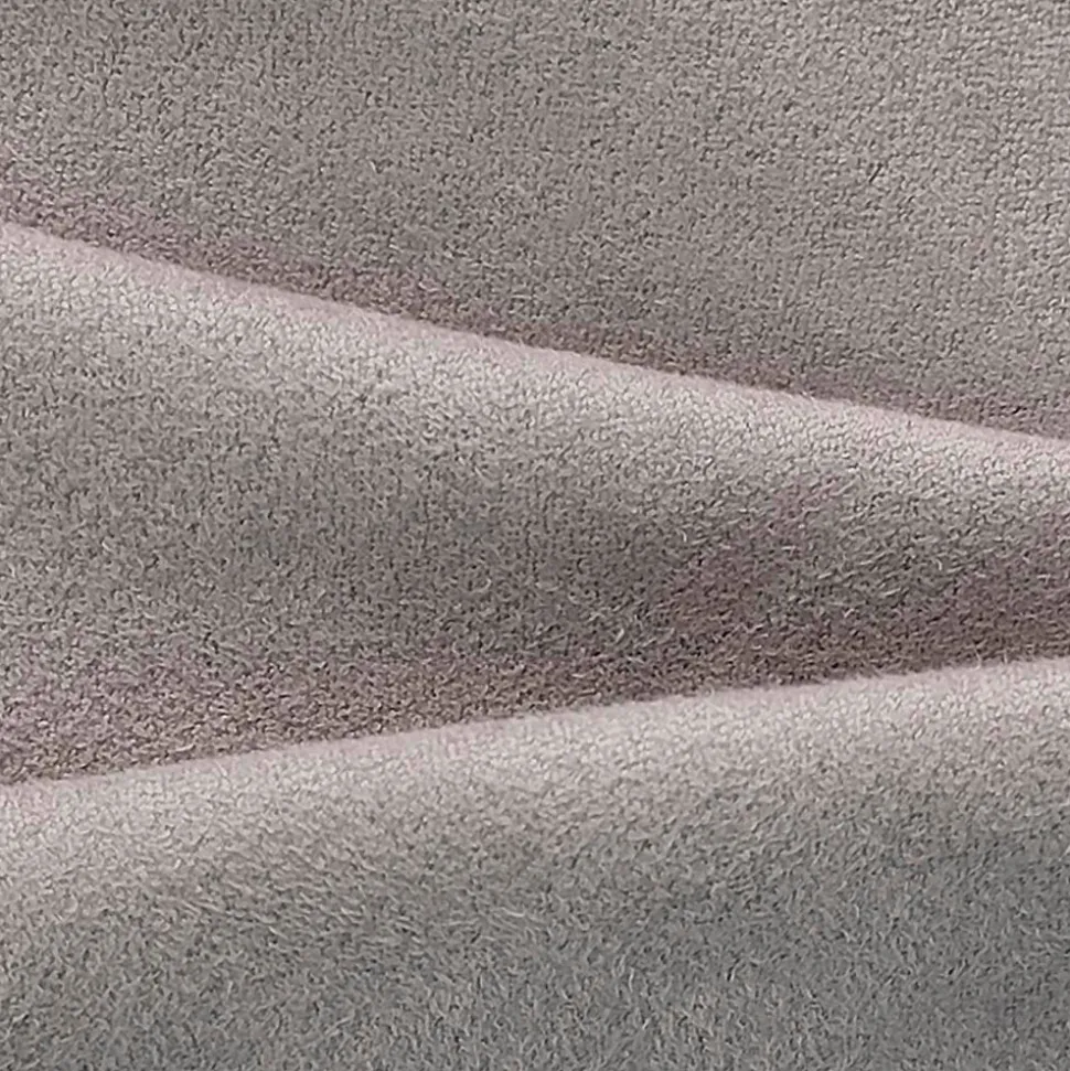 Rideau Thermique suédine doublé Polaire 140x280cm, Prêt à Poser Spécial grande hauteur, Gris
