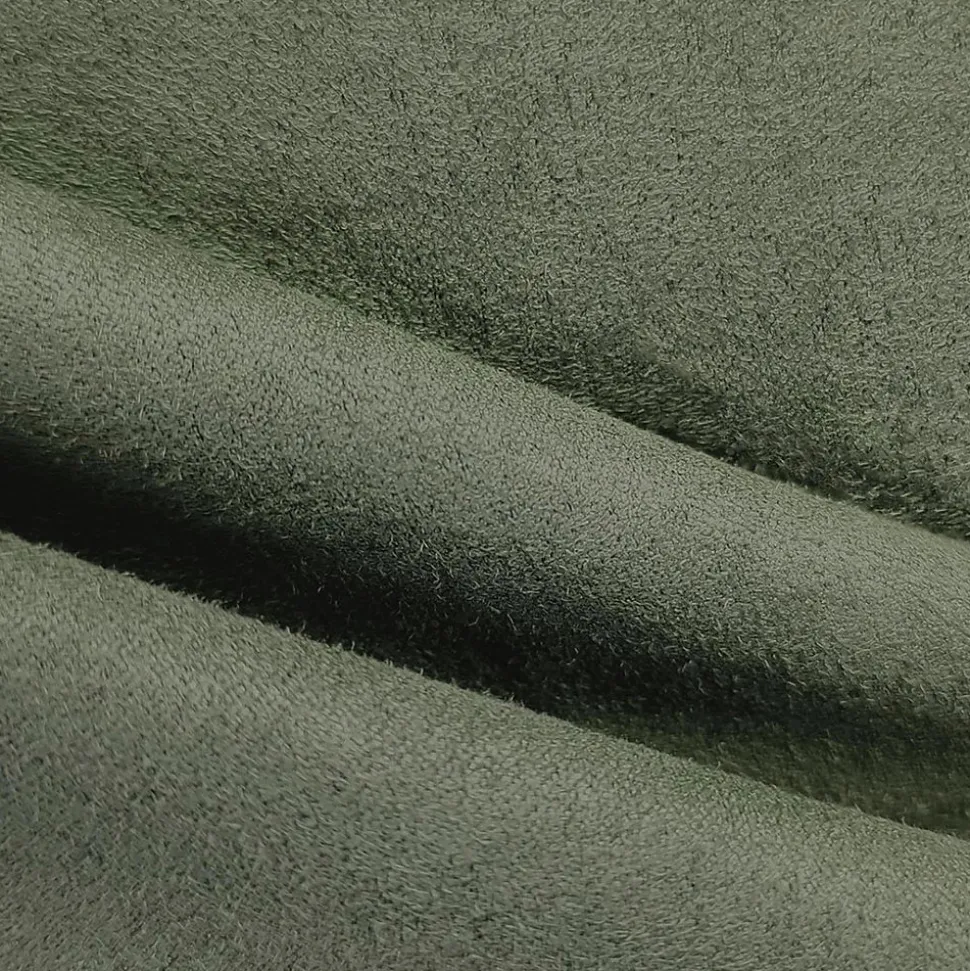 Rideau Thermique suédine doublé Polaire 140x240cm, Prêt a Poser, Kaki