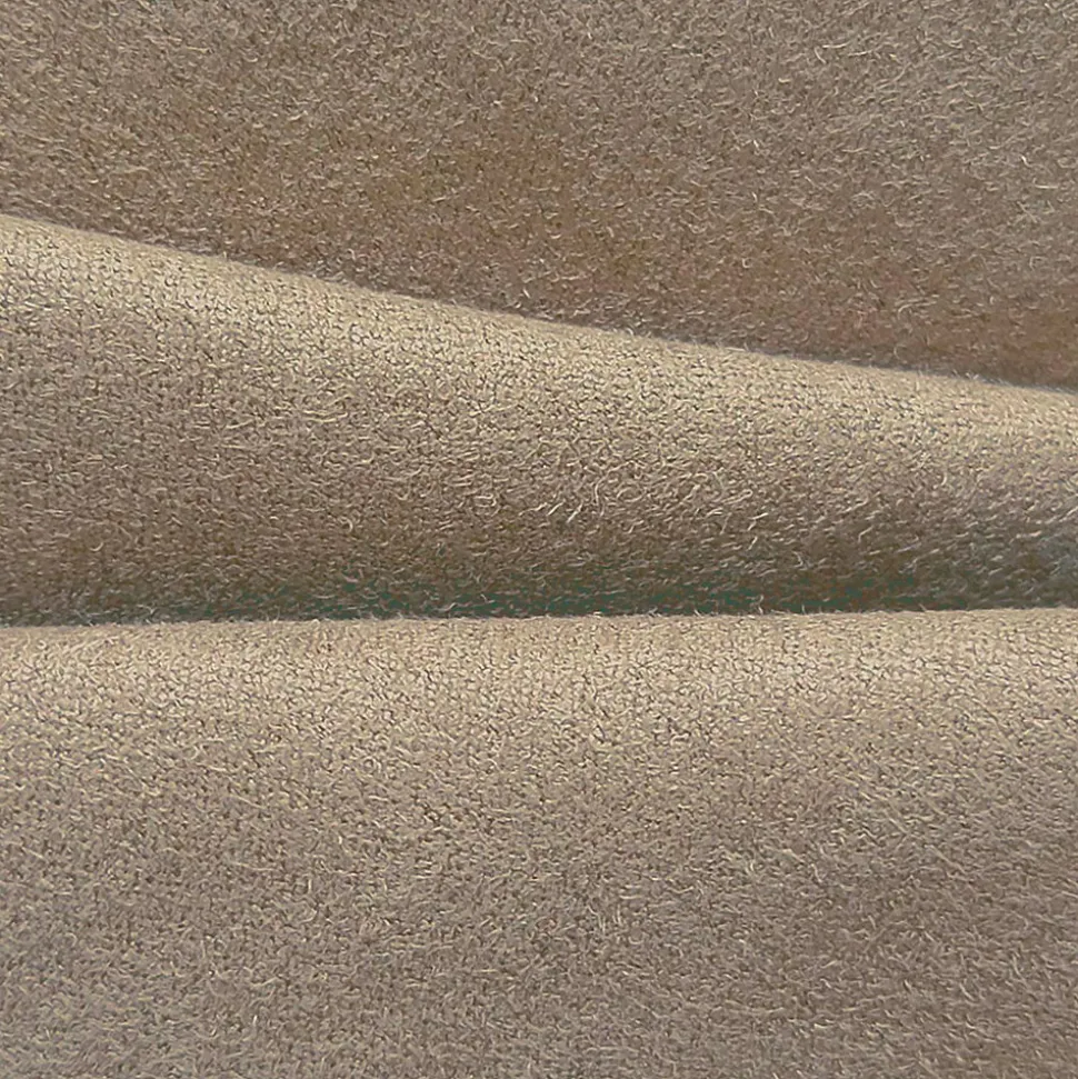 Rideau Thermique suédine doublé polaire 140x240cm, Prêt a Poser, Taupe
