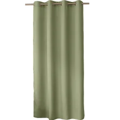 Rideau uni à oeillets (140x240 cm - Vert Olive)