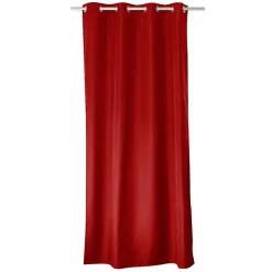 Rideau uni isolant et thermique (140x180 cm - Rouge)