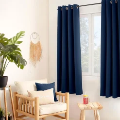 Rideau uni isolant et thermique (140x180 cm - Bleu Marine)
