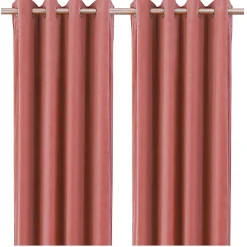 Rideau Velvet Valgreta rose l.140 x H.260 cm