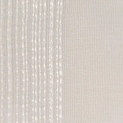 Rideau Voilage à Fines Rayures Ivoire 140x240cm avec Œillets Prêt à Poser.