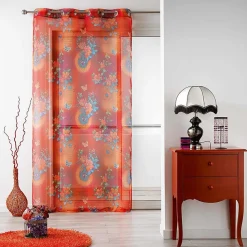 Rideau Voilage à oeillets "Fantasia" 140x280cm Orange