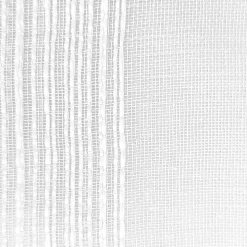 Rideau Voilage Élégant à Fines Rayures avec Œillets, 240x240cm, Blanc.