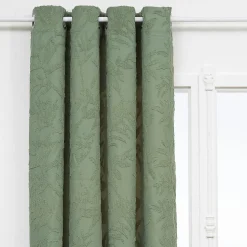 Rideau Willow jacquard vert céladon 135x260cm - Atmosphera