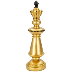 Roi des échecs en résine doré et noir 11x32,5 cm