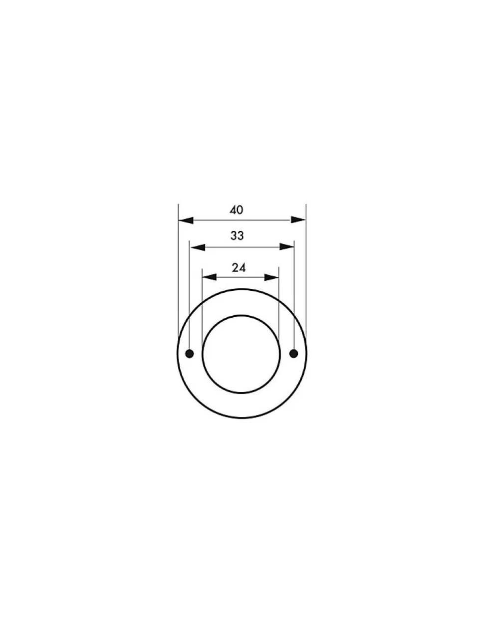 Rosace de finition pour cylindre diamètre 24mm, laiton - THIRARD