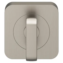 Rosace de fonction rond à visser à condamnation GoodHome Duod effet nickel satin gris Ø52.5mm