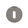Rosace de fonction rond à visser à serrure Duod acier effet nickel satin gris Ø52mm