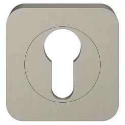 Rosace de fonction rond à visser GoodHome Duod effet nickel satin gris Ø52.5mm