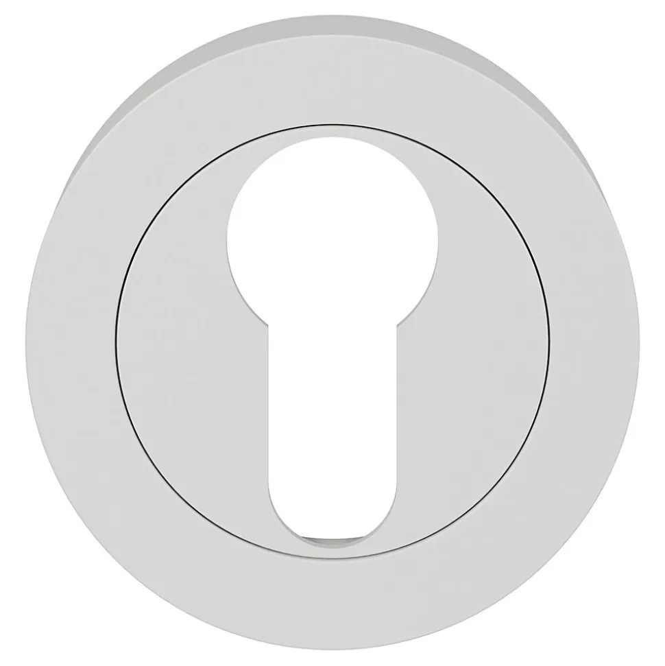 Rosace de fonction rond à visser GoodHome Duod mat blanc Ø50mm