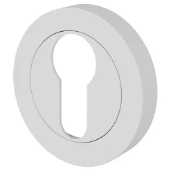 Rosace de fonction rond à visser GoodHome Duod mat blanc Ø50mm