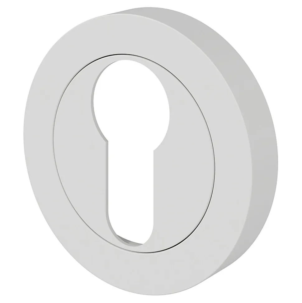 Rosace de fonction rond à visser GoodHome Duod mat blanc Ø50mm