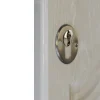 Rosace de fonction rond à visser GoodHome brillant argent Ø48mm