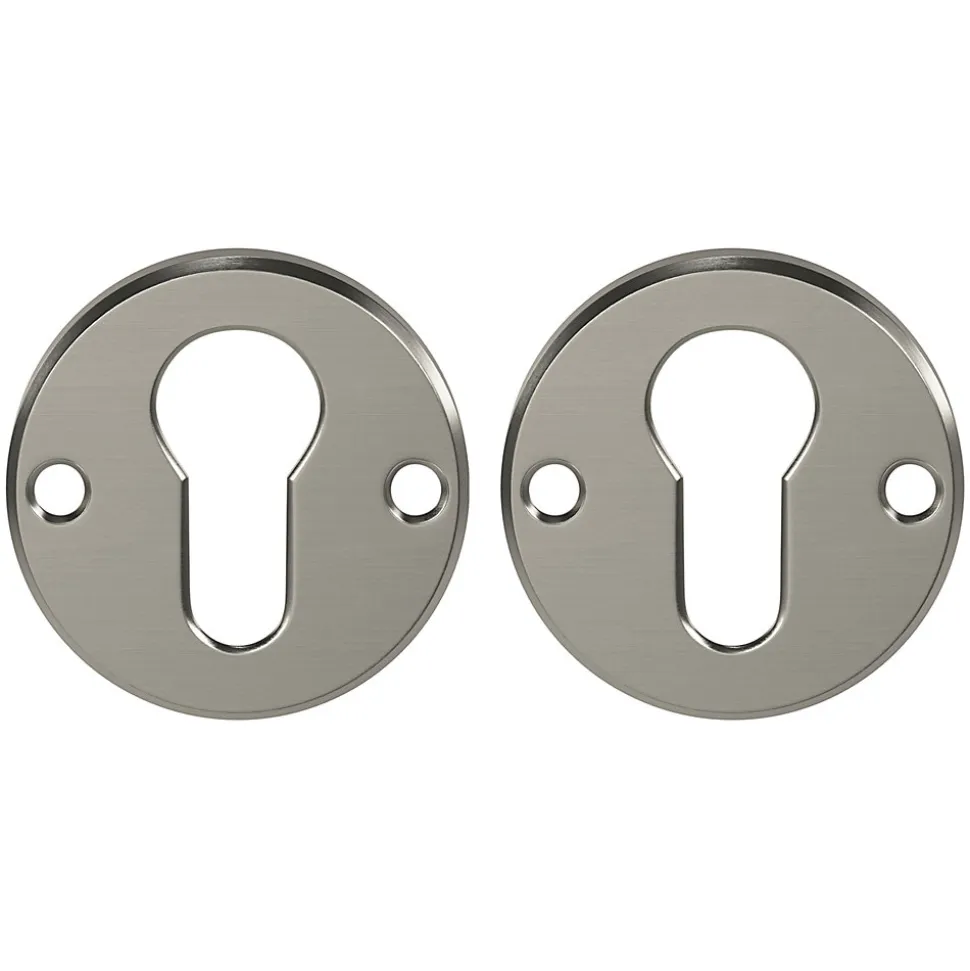 Rosace de fonction rond à visser GoodHome brillant argent Ø48mm