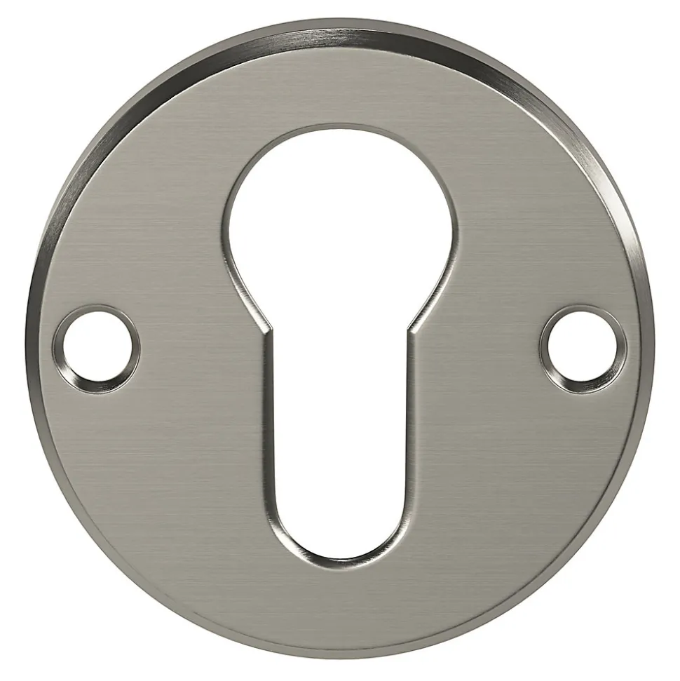 Rosace de fonction rond à visser GoodHome brillant argent Ø48mm