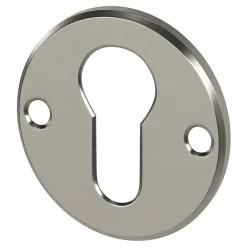 Rosace de fonction rond à visser GoodHome brillant argent Ø48mm