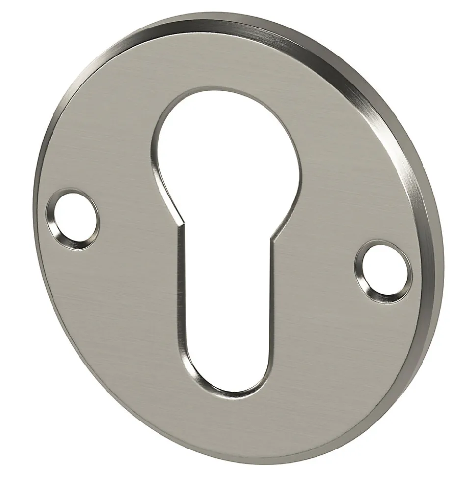 Rosace de fonction rond à visser GoodHome brillant argent Ø48mm