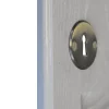 Rosace de fonction rond à visser à serrure GoodHome brillant argent Ø48mm