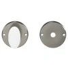 Rosace de fonction rond à visser à condamnation GoodHome brillant argent Ø48mm