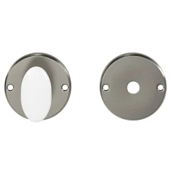 Rosace de fonction rond à visser à condamnation GoodHome brillant argent Ø48mm