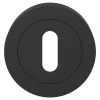 Rosace de fonction rond à visser à serrure GoodHome Duod mat noir Ø50mm