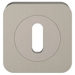 Rosace de fonction rond à visser à serrure GoodHome Duod effet nickel satin gris Ø52.5mm