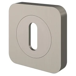 Rosace de fonction rond à visser à serrure GoodHome Duod effet nickel satin gris Ø52.5mm