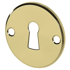 Rosace de fonction rond à visser à serrure GoodHome brillant or Ø48mm
