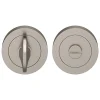 Rosace de fonction rond à visser à condamnation GoodHome Duod blade effet nickel satin gris Ø50mm