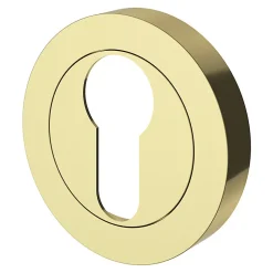 Rosace de fonction rond à visser GoodHome Duod effet laiton or Ø50mm