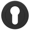 Rosace de fonction rond à visser GoodHome Duod mat noir Ø50mm