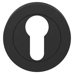 Rosace de fonction rond à visser GoodHome Duod mat noir Ø50mm