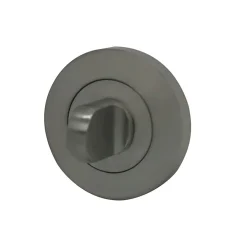 Rosace de fonction rond à visser à condamnation Duod acier effet nickel satin gris Ø52mm