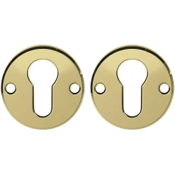 Rosace de fonction rond à visser GoodHome brillant or Ø48mm