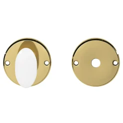 Rosace de fonction rond à visser à condamnation GoodHome brillant or Ø48mm