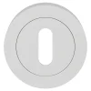 Rosace de fonction rond à visser à serrure GoodHome Duod mat blanc Ø50mm