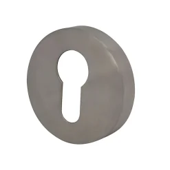 Rosace de fonction rond à visser Duod acier effet nickel satin gris Ø52mm