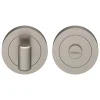 Rosace de fonction rond tube à visser à condamnation GoodHome Duod effet nickel satin gris Ø50mm