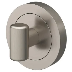 Rosace de fonction rond tube à visser à condamnation GoodHome Duod effet nickel satin gris Ø50mm