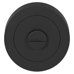 Rosace de fonction rond tube à visser à condamnation GoodHome Duod mat noir Ø50mm
