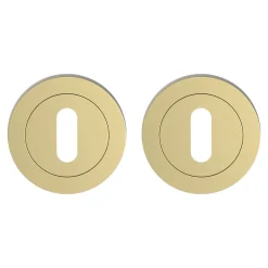 Rosaces de fonction rondes à visser, à serrure cylindre effet doré Ø50 mm GoodHome Duod