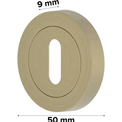Rosaces de fonction rondes à visser, à serrure cylindre effet doré Ø50 mm GoodHome Duod