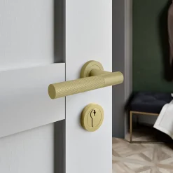 Rosaces de fonction rondes à visser, à serrure effet doré Ø50 mm GoodHome Duod